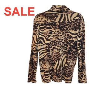 Blast Women's Large Long Sleeve Animal Print Top